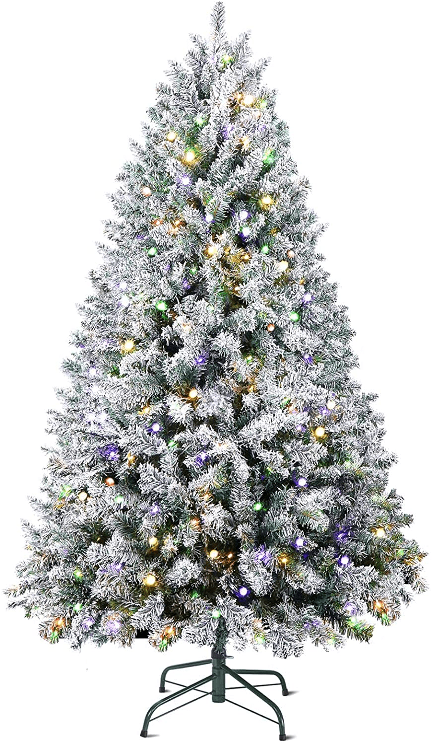 Buy SHareconn Christmas Tree, 4ft Prelit Artificial Tree Hinged Snow