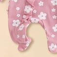thumbnail image 6 of Yindaity Newborn Girl Clothes Infant Cowgirl Romper Ribbed Knit Jumpsuit Western Baby Clothing Preemie Going Home Outfit Toddler Long Sleeve Rompers 18-24 Months Girls(Pink,3-6 Months), 6 of 7