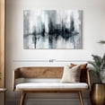 thumbnail image 3 of Elephant Stock Indigo Harbor Lights Wall Art - Horizontal Canvas Wall Art - Living Room Wall Decor - Abstract Canvas - Black And Gray Decor By Nan - 45" x 30", 3 of 8