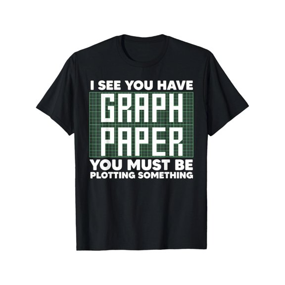 Women's Graph Paper Graphic Breathable T Shirt Funny Cotton Short Sleeve Round Neck Top Black S-5XL
