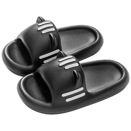 

UHUYA Womens Sandals Cartoon Slippers Unisex EVA Bathroom Slipper Super Soft Breathable Anti-Slip Bedroom Home Slippers Black 40-41