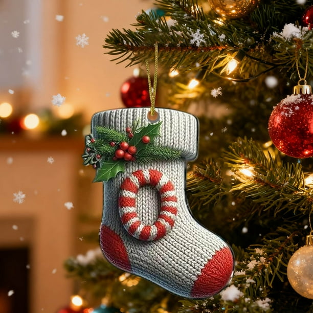 Hogar y jardín, Decoración navideña, Adornos navideños acrílicos de 26 letras para colgar en el árbol de Navidad, regalo festivo, Decoraciones para festivales