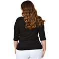 thumbnail image 3 of Blusa acanalada talla extra, modelo 0123 (Negro) negro 36 Roman Fashion Blusa extra 0123, 3 of 6