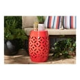 thumbnail image 2 of Baxton Studio Hallie Modern and Contemporary Red Finished Metal Outdoor Side Table, 2 of 13