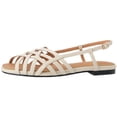 thumbnail image 5 of Sandalias tejidas de estilo romano, sandalias huecas de tacón bajo Retro francés planas a la moda de verano para mujer, 5 of 5
