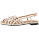 thumbnail image 5 of Sandalias tejidas de estilo romano, sandalias huecas de tacón bajo Retro francés planas a la moda de verano para mujer, 5 of 5