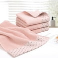 thumbnail image 2 of Unique Bargains Cotton 600 GSM Absorbent Hand Towel Set 14" x 30" Misty Rose 4 Pcs, 2 of 8