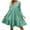 Mint Green, variant on Fesfesfes Women Dress Spring Casual V-Neck Solid Long Sleeve Ruffle Mini Dress Plus Size $10
