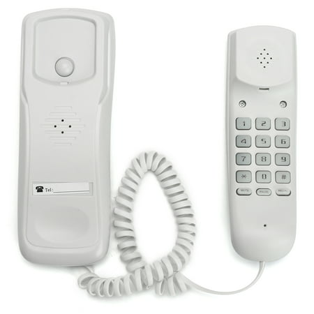 White Telephone Wall Mountable,Desktop Phone,Telephone Land Line for Home (Best Telephone For Seniors)