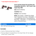thumbnail image 2 of Front and Rear Brake Pad and Rotor Kit - Compatible with 2012 - 2017 Ford F-250 Super Duty 4WD 2013 2014 2015 2016, 2 of 2