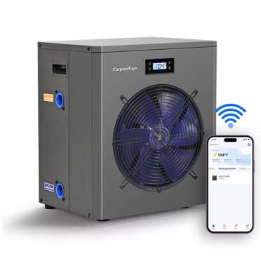 Aquastrong 16,000 BTU Pool Heat Pump – Electric Heater & Cooler For Above Ground Pools Up To 5k Gal