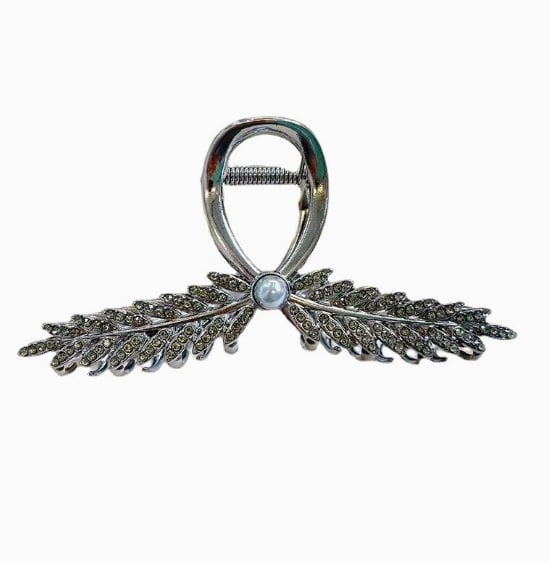 2-Pack Wheat-Shaped Shark Clips - Strong Grip for Thick Hair, Elegant Design for Everyday Use