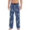 thumbnail image 2 of FREEAMG Sweet Daisies Pajama Pants for Men, Men's Separate Bottoms, Pure Cotton Comfortable Lounge Pants for Men（169）, 2 of 7