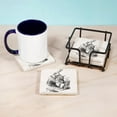 thumbnail image 3 of CafePress - Rabbit - Tile Coaster, Drink Coaster Set of 4 w/ holder, 3 of 5