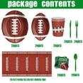 thumbnail image 3 of Moerstar 121 Pcs Football Party Decorations for 20 Guests, Football Plates and Napkins Party Supplies Kit, Green Superbowl Decorations, 3 of 6