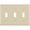 Beige, variant on Leviton Toggle Switch Wallplate 80711-T - 3-Gang, Light Almond