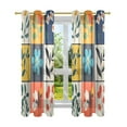 thumbnail image 7 of Yayeee Window Curtains Light Filtering 63"x52" Grommet Panel Pair Home Living Room Decor, Floral Patterns, 7 of 7
