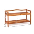 thumbnail image 3 of Costway 2-Tier Wood Shoe Rack Freestanding Shoe Storage Organizer Heavy-duty, 3 of 9