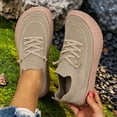 thumbnail image 2 of Willtoo Women's Knit Mesh Sneakers Breathable Wide Toe Box Lace-Up Walking Shoes Non Slip Lightweight Casual Footwear, 2 of 6