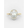 thumbnail image 3 of 2Ct Pear Cut Lab Created Diamond Women's Engagement Ring 14K Yellow Gold Plated Sterling Silver, 3 of 3
