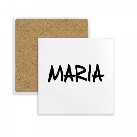 

Special Handwriting English Name MARIA Square Coaster Cup Mat Mug Subplate Holder Insulation Stone