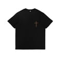 thumbnail image 2 of Aesthetic Christian Graphic Womens T Shirt Biblical Print Tees Short Sleeve Cotton Tops Black,XL, 2 of 8