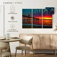 thumbnail image 5 of Elephant Stock Colorful Huntington Dock Wall Art - Horizontal Multi Panel Canvas - Living Room Wall Decor - Nautical Multi Panel - Orange And Red Decor - 57" x 36", 5 of 8