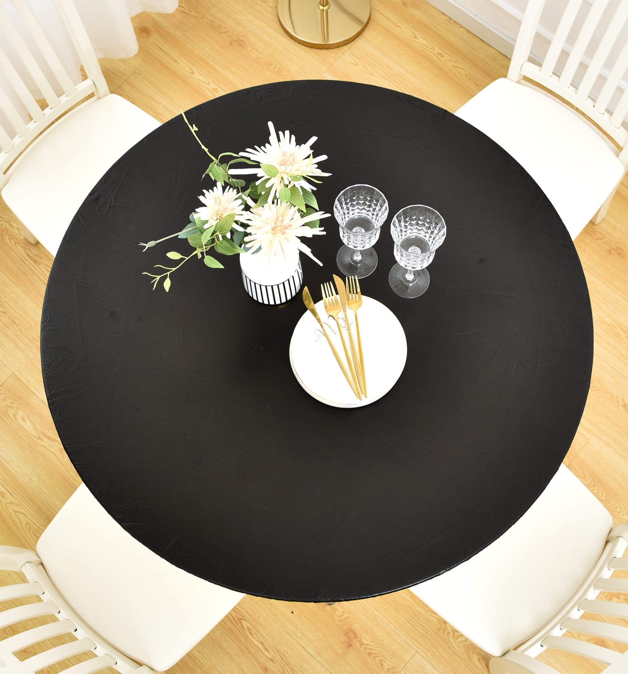 Rally Home Goods Indoor Outdoor Patio Round Fitted Vinyl Tablecloth