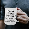 thumbnail image 5 of Gifts for Papa - Papa Knows Everything Mugs, Father's Day Gifts, Dad Mugs, Dad Christmas Gifts, Dad Birthday Gifts, Modwnfy White 16 fl oz Coffee Mugs Ceramic Mug Tea Cup, 5 of 8