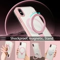 thumbnail image 5 of for iPhone Xs Max Case  with Ring [Compatible with Magsafe], Full Body Protective Cover Slim Shockproof Kickstand Phone Case for Apple iPhone Xs Max 6.5", Pink, 5 of 17