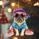 thumbnail image 4 of Fiudx Colgante de Perro Acrílico, Adorno Plano para Árbol de Navidad, Adorno Navideño Único, Idea de Regalo Versátil, Decoración para Amantes de Las Mascotas, Fácil de Colgar, Ideal para Árboles y Co, 4 of 5