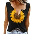 thumbnail image 2 of Fiudx Ofertas Flash Del Día Solo En Línea Camiseta Sin Mangas con Estampado de Flores y Plantas a La Moda para Mujer, Camiseta Informal, Camiseta Holgada, 2 of 4