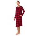 thumbnail image 4 of Aria Women’s Long Sleeve Strech Velour 44" Sleepwear Gown, Sizes S-4X, 4 of 6