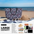 thumbnail image 5 of Wukai Watercolor Marine Animals Print Zipper Bag,large Beach Tote Bag,Waterproof Sandproof Bag,Grocery and Picnic Tote Travel Bag, 5 of 5