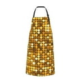 thumbnail image 3 of Cauagu Bright Shiny Golden Aprons with Pockets,Waterproof Apron for Women,Kitchen Cooking Apron Adjustable Bib Aprons Chef Apron for Cooking,Drawing,Crafting, 3 of 8