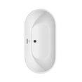 thumbnail image 5 of Brooklyn 60 Inch Freestanding Bathtub in White with Matte Black Drain and Overflow Trim, 5 of 9