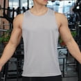 thumbnail image 5 of Fengqque Men's Workout Tank Tops Swim Shirts Quick Dry Running Athletic Sleeveless UV Protection Muscle Tees Gray XL(XL), 5 of 7