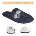 thumbnail image 3 of Balery Navy Dark Blue Pantuflas de Casa de Felpa Silenciosas con Diseño Estampado, Zapatillas Cómodas Antideslizantes de Algodón para Interior-Medium, 3 of 8