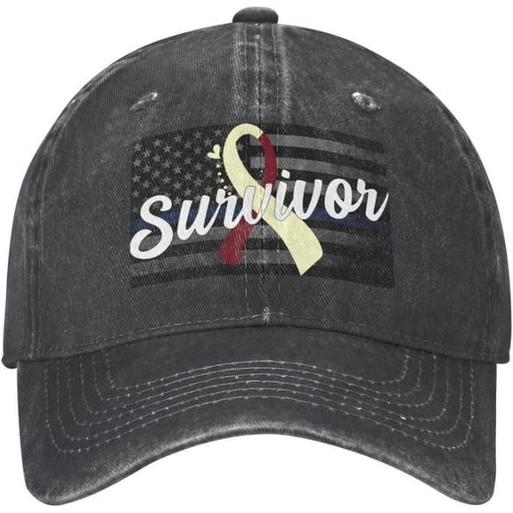 Head and Neck Cancer Survivor Home Baseball Cap Adjustable Personalized Adult Sports Hats Black