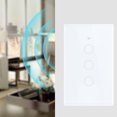 thumbnail image 2 of EeaseCA AC110-250V Interrupteur Mural Sans Fil Tactile Sensible Lumière LED Intelligente Écran Tactile Compatible pour APP 1/2/3 Gang (Blanc, Design Quatre Interrupteurs), 2 of 7