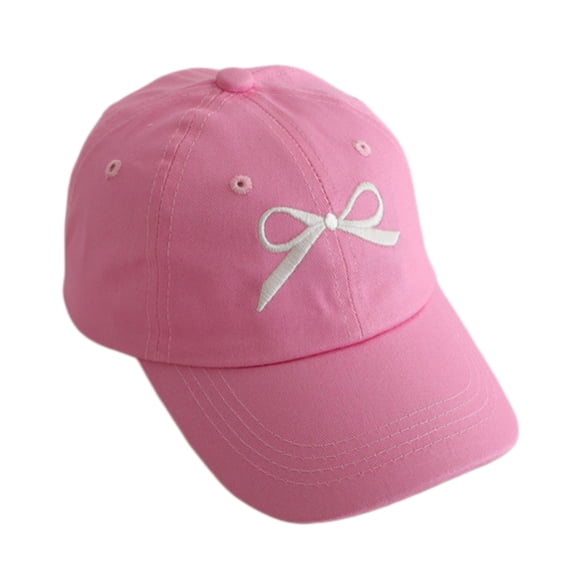 Children Baseball Cap Girls' Sweet Bow Embroidered Hat Summer Outdoor Sun Hats