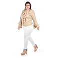 thumbnail image 2 of Blusa con volantes Roman Fashion /Tallas Extras, 1907 (Beige) beige 38, 2 of 5