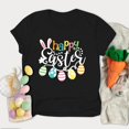 thumbnail image 2 of Outfmvch Chemises de Pâques pour Femmes, Chandails en Molleton à Col Rond pour Femmes, Chemises à Manches Courtes pour Femmes, Hauts de Sortie pour Femmes, T-Shirt à Manches Courtes à Col Rond à la Mode, T-Shirts Graphiques pour Femmes Noir 2 2TG, 2 of 5