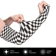 thumbnail image 3 of Gaeub Black and White Checkerboard Cooling Sleeves for Men, Arm Sleeves, UV Sun Protection Sleeve to Cover with Silicone Anti-Slip, 3 of 8