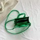 thumbnail image 2 of Bolso de mano para mujer, Bolso cuadrado pequeño de moda, Bolso de mano sólidos de cuero PU (verde), 2 of 8