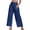 Navy blue, variant on Loose Women High Waist Casual Jeans Boyfriend Wide Leg Side Pleat Denim Trousers