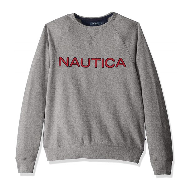 Nautica Graphic Crew Sudadera para Hombre, Gris, XX-Large Nautica Camisa de entrenamiento