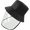 Black, variant on Bucket Hat with Removable Transparent Anti-Fog Visor (Black, Kids)