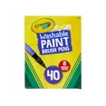 thumbnail image 1 of Crayola No-Drip Paint Brush Pens, Assorted Colors, Paint Set, 40 Count, Creative Gift for Kids and Teens, 1 of 5