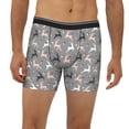 thumbnail image 2 of Men'S Boxer Briefs, Simple Running Deer Soft And Breathable Mens Underwear Boxer Briefs With Widen Waist, 2 of 2